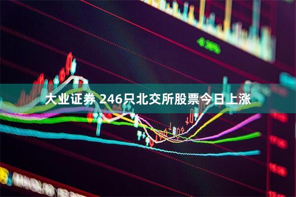大业证券 246只北交所股票今日上涨