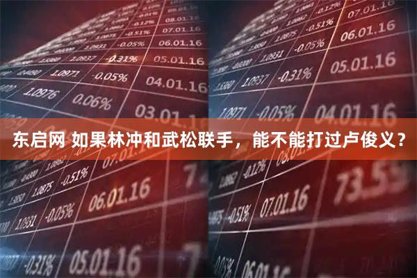 东启网 如果林冲和武松联手，能不能打过卢俊义？